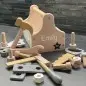 Preview: Kids Concept 1000095 - Kinder Werkzeugkiste Holz 20-teilig Rosa Name personalisiert